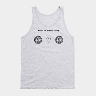 Social Distancing Pizza 2m Apart Outline Tank Top